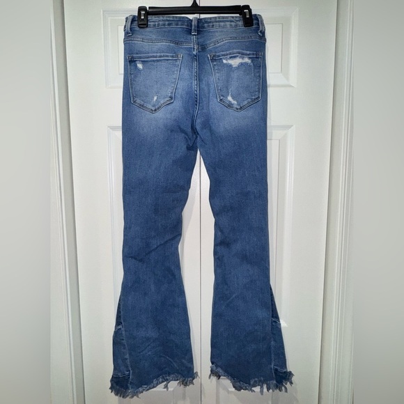 Altar’d State High Rise, distressed, super Flare Jeans size 28. GUC - Picture 4 of 13